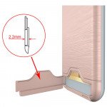 Wholesale iPhone 7 Card Holder Hybrid Case (Rose Gold)